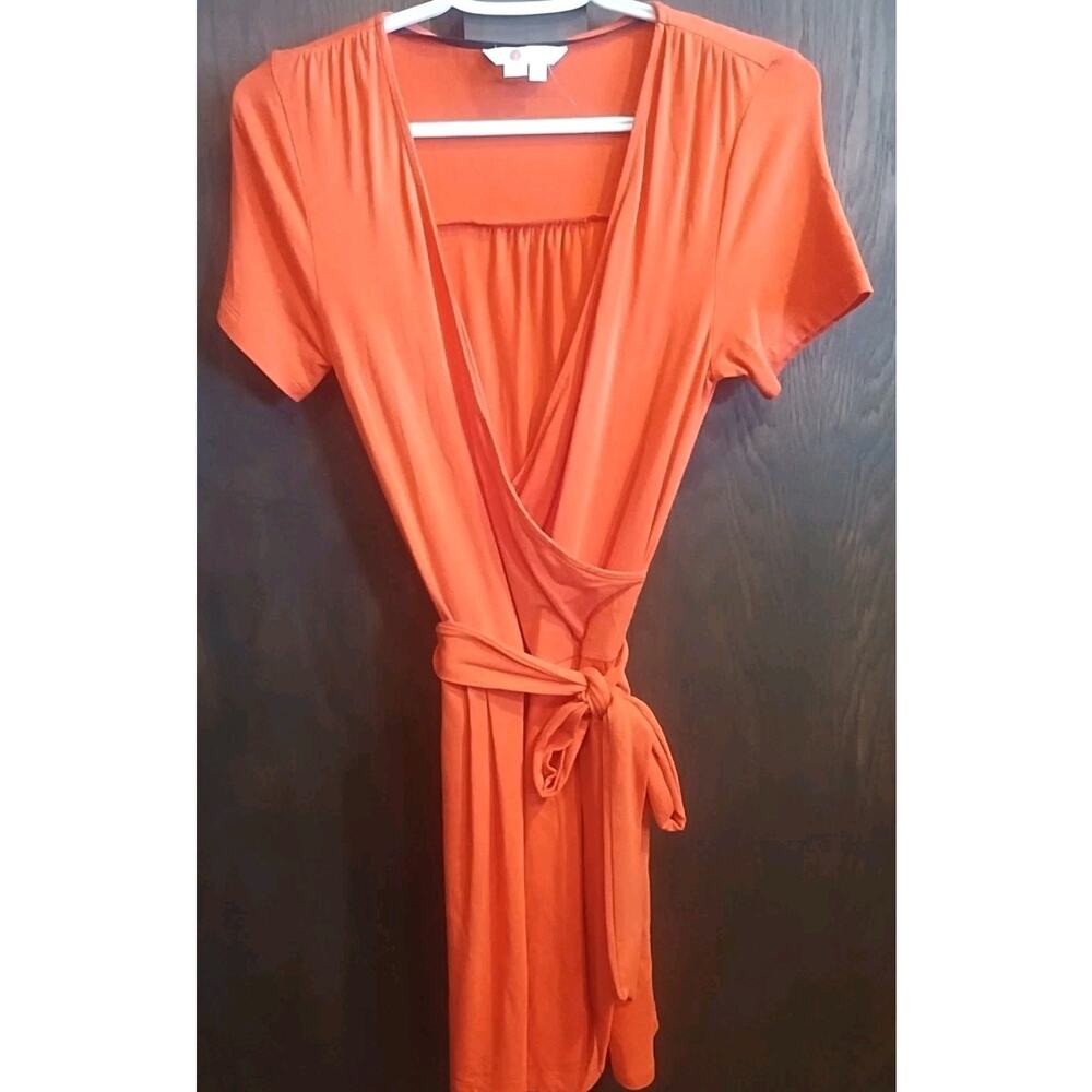 Boden Casual Orange red Tie-Waist Wrap Romper US 2T UK 6T Tall Beachy Vacation